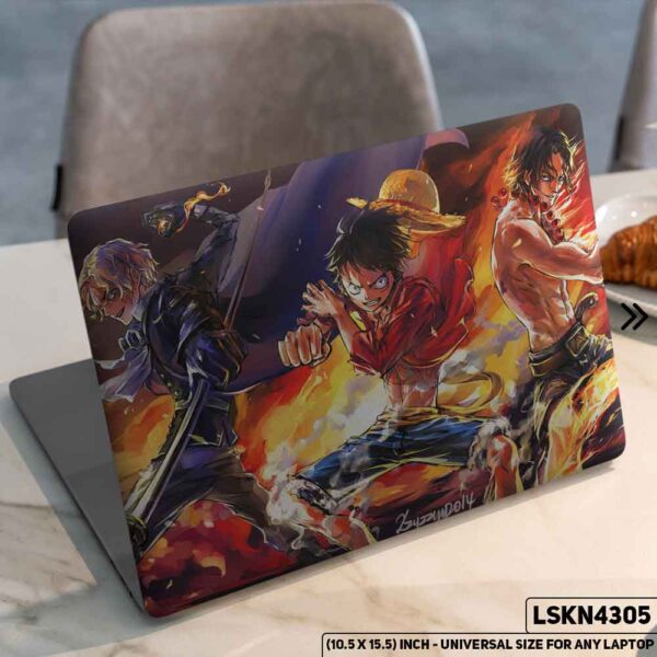 One Piece Manga Series Monkey D. Luffy Straw Hat  Matte Finished Removable Waterproof Laptop Sticker & Laptop Skin (Including FREE Accessories) - LSKN4305 - DDecorator