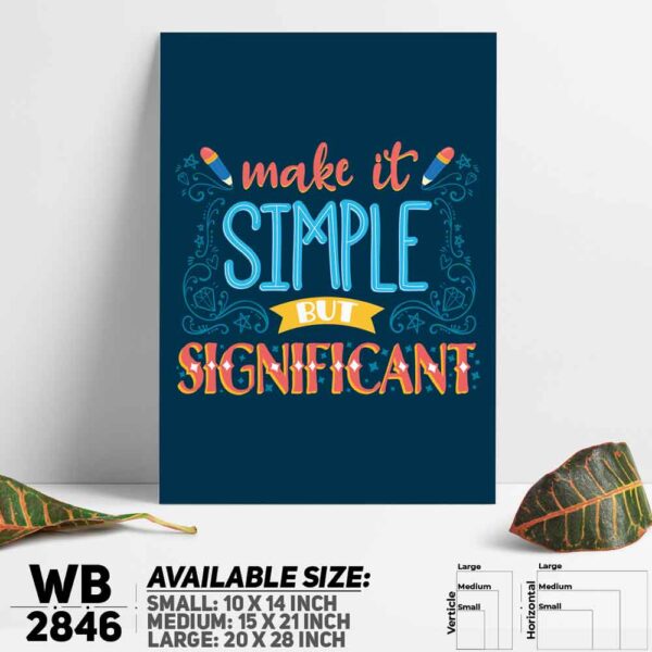 DDecorator Make It Simple - Motivational Wall Decoration And Home Decoration PVC Wall Board And Wall Canvas - WB2846