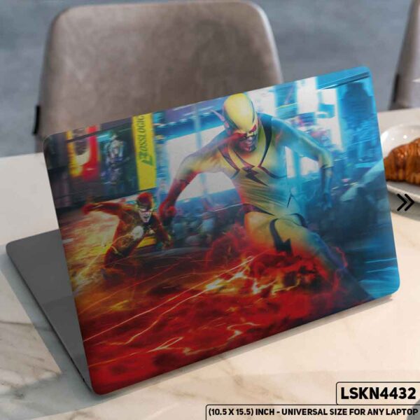 Flash Justice League Matte Finished Removable Waterproof Laptop Sticker & Laptop Skin (Including FREE Accessories) - LSKN4432 - DDecorator
