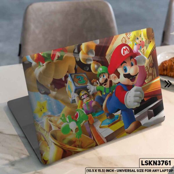 Super Mario Digital Character Illustration Matte Finished Removable Waterproof Laptop Sticker & Laptop Skin (Including FREE Accessories) - LSKN3761 - DDecorator