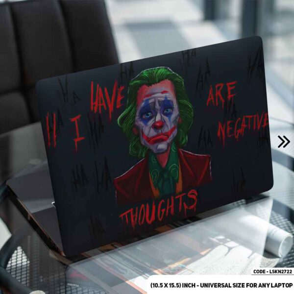 Joker Sad Expression Matte Finished Removable Waterproof Laptop Sticker & Laptop Skin (Including FREE Accessories) - LSKN2722 - DDecorator