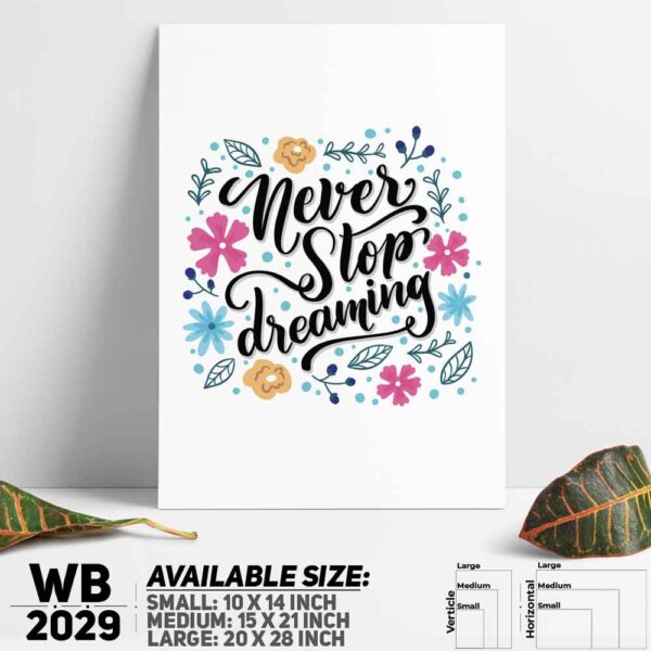 DDecorator Never - Motivational Wall Decoration And Home Decoration PVC Wall Board And Wall Canvas - WB2029