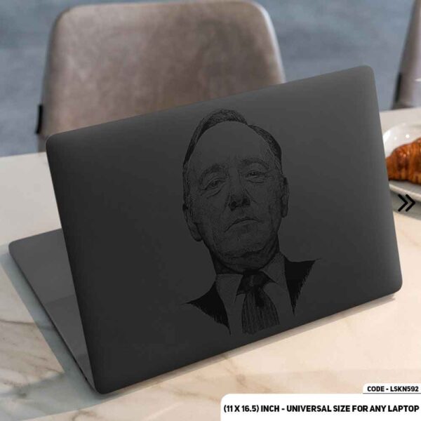 Main Carecter In House of Cards TV Series Matte Finished Removable Waterproof Laptop Sticker & Laptop Skin (Including FREE Accessories) - LSKN592 - DDecorator