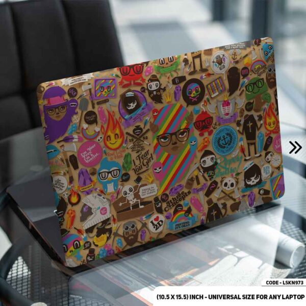 Sticker Bombing Matte Finished Removable Waterproof Laptop Sticker & Laptop Skin (Including FREE Accessories) - LSKN973 - DDecorator