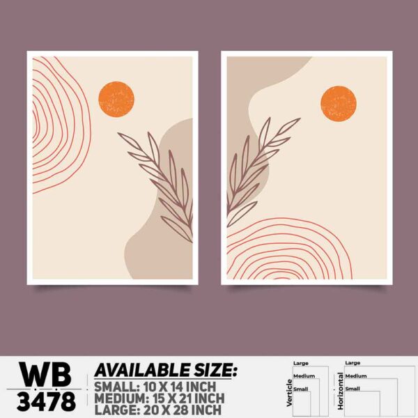 DDecorator Flower And Leaf ArtWork (Set of 2) Wall Decoration And Home Decoration PVC Wall Board And Wall Canvas - WB3478