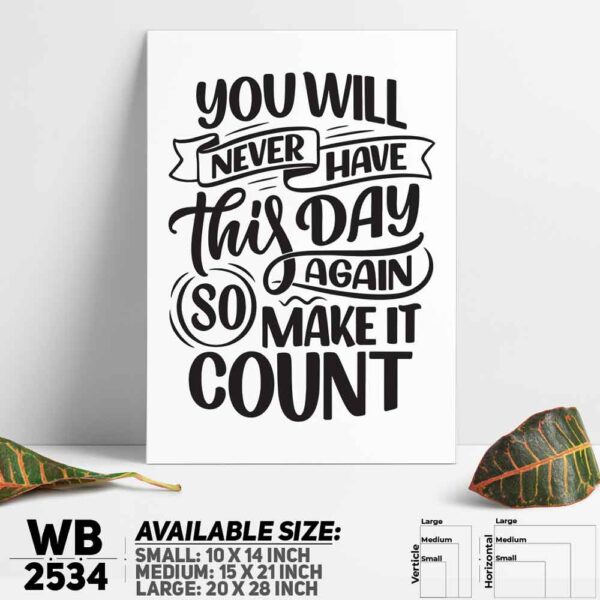 DDecorator Make It Count - Motivational Wall Decoration And Home Decoration PVC Wall Board And Wall Canvas - WB2534