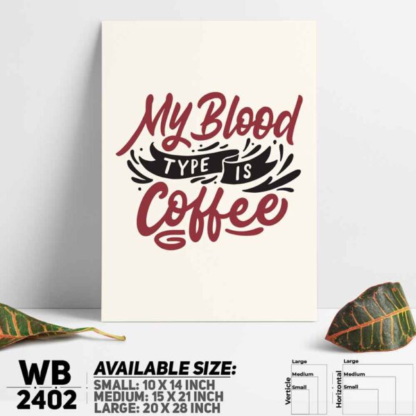DDecorator Only Coffee Is Real - Motivational Wall Decoration And Home Decoration PVC Wall Board And Wall Canvas - WB2402