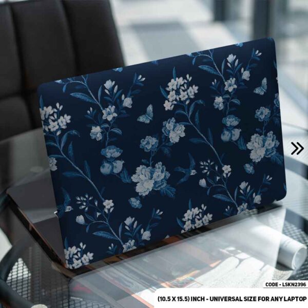 Flower Pattern Floral Design Matte Finished Removable Waterproof Laptop Sticker & Laptop Skin (Including FREE Accessories) - LSKN2396 - DDecorator