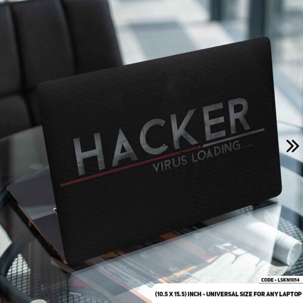 Hacker Logo Matte Finished Removable Waterproof Laptop Sticker & Laptop Skin (Including FREE Accessories) - LSKN1014 - DDecorator