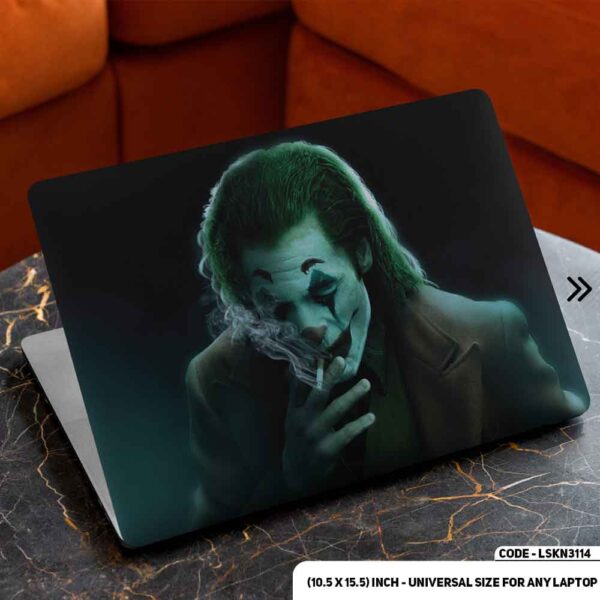 JOKER Smoking Matte Finished Removable Waterproof Laptop Sticker & Laptop Skin (Including FREE Accessories) - LSKN3114 - DDecorator
