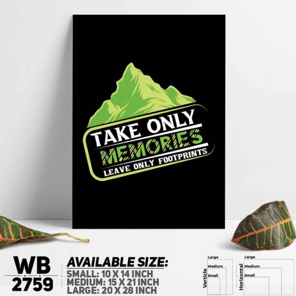 DDecorator Only Memories Travel - Motivational Wall Decoration And Home Decoration PVC Wall Board And Wall Canvas - WB2759