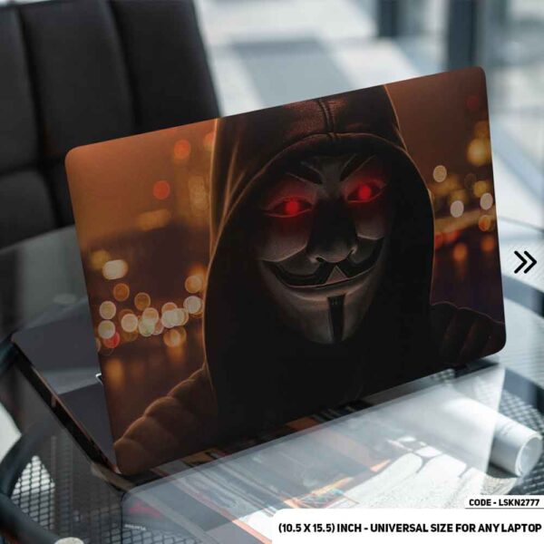 Anonymous Boy Matte Finished Removable Waterproof Laptop Sticker & Laptop Skin (Including FREE Accessories) - LSKN2777 - DDecorator