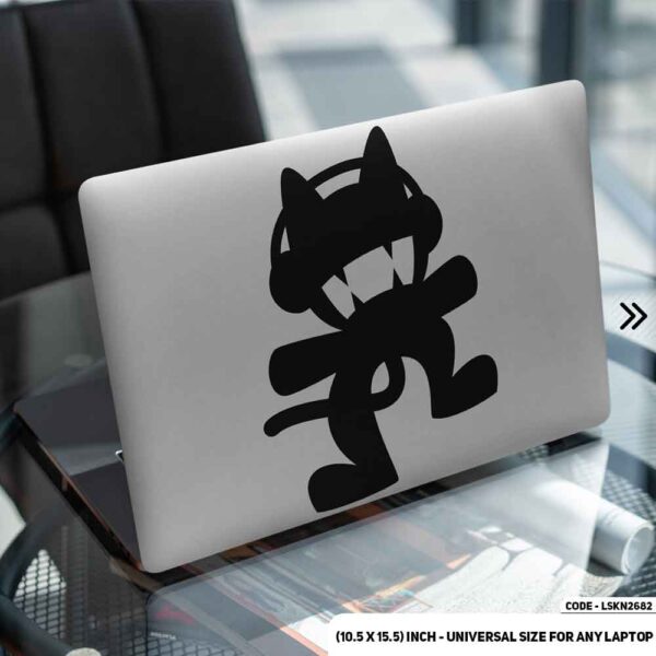 Black Digital Character Matte Finished Removable Waterproof Laptop Sticker & Laptop Skin (Including FREE Accessories) - LSKN2682 - DDecorator