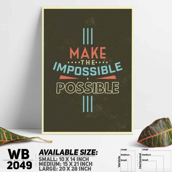 DDecorator Possible - Motivational Wall Decoration And Home Decoration PVC Wall Board And Wall Canvas - WB2049