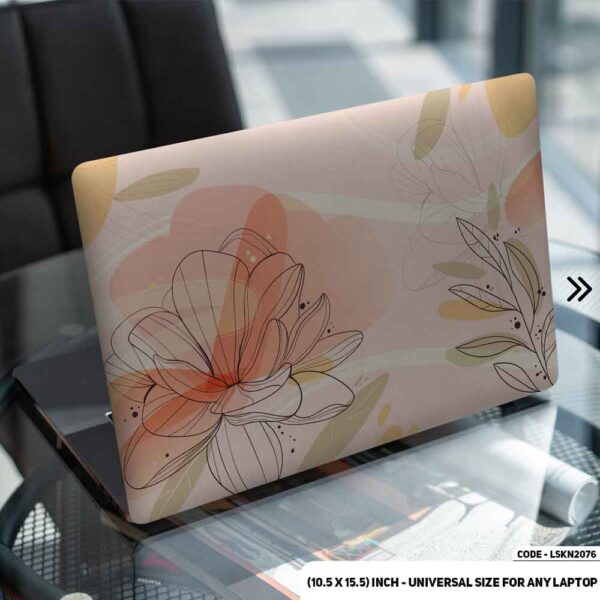 Flower Pattern Floral Design Matte Finished Removable Waterproof Laptop Sticker & Laptop Skin (Including FREE Accessories) - LSKN2076 - DDecorator