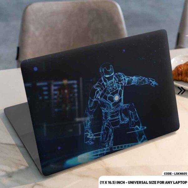 Blue Print Iron Man Matte Finished Removable Waterproof Laptop Sticker & Laptop Skin (Including FREE Accessories) - LSKN605 - DDecorator
