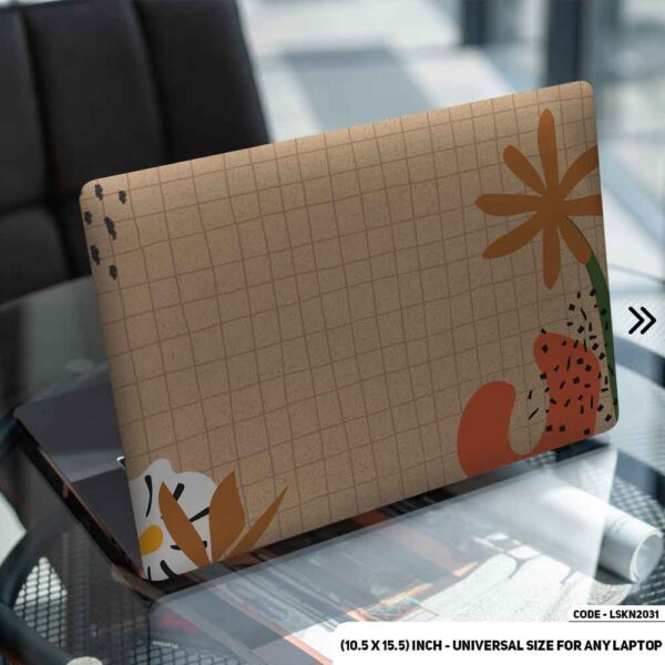 Seamless Khaki Geomatric Shape Matte Finished Removable Waterproof Laptop Sticker & Laptop Skin (Including FREE Accessories) - LSKN2031 - DDecorator