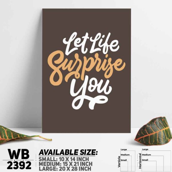 DDecorator Be Surprised - Motivational Wall Decoration And Home Decoration PVC Wall Board And Wall Canvas - WB2392