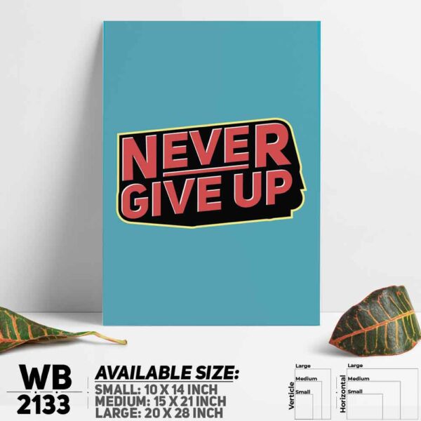 DDecorator Never Give Up - Motivational Wall Decoration And Home Decoration PVC Wall Board And Wall Canvas - WB2133