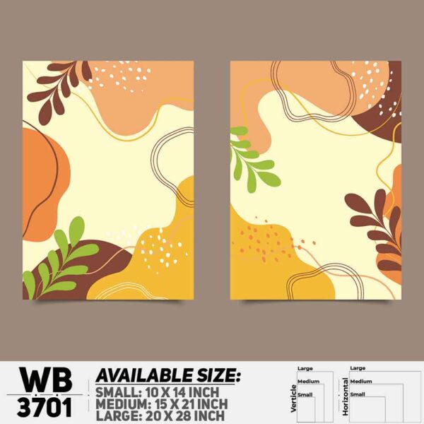 DDecorator Flower And Leaf ArtWork (Set of 3) Wall Decoration And Home Decoration PVC Wall Board And Wall Canvas - WB3701