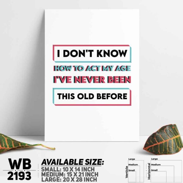 DDecorator Young Age - Motivational Wall Decoration And Home Decoration PVC Wall Board And Wall Canvas - WB2193