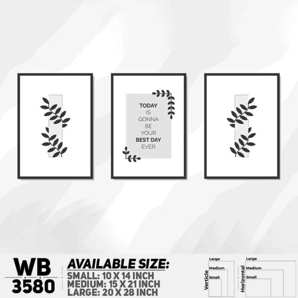 DDecorator Motivational & Flower (Set of 3) Wall Decoration And Home Decoration PVC Wall Board And Wall Canvas - WB3580