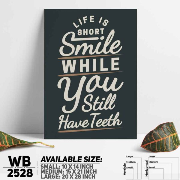 DDecorator Smile More - Motivational Wall Decoration And Home Decoration PVC Wall Board And Wall Canvas - WB2528