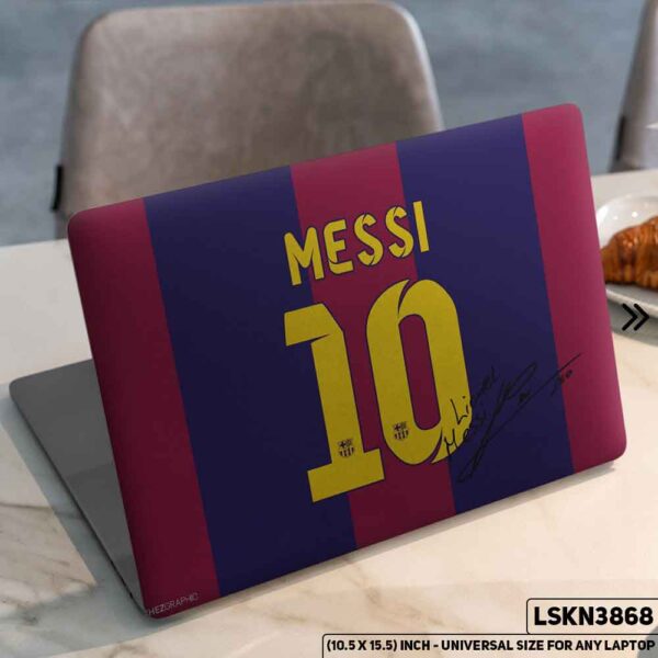 Messi FIFA World Cup Matte Finished Removable Waterproof Laptop Sticker & Laptop Skin (Including FREE Accessories) - LSKN3868 - DDecorator