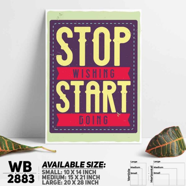 DDecorator Start Doing - Motivational Wall Decoration And Home Decoration PVC Wall Board And Wall Canvas - WB2883
