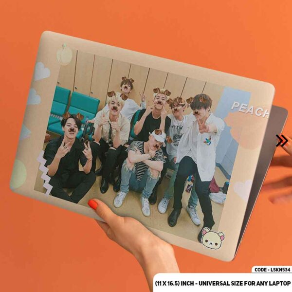 Doggy Mood Of BTS Matte Finished Removable Waterproof Laptop Sticker & Laptop Skin (Including FREE Accessories) - LSKN534 - DDecorator
