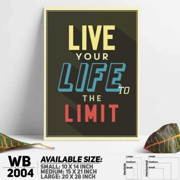 DDecorator Live Your Life - Motivational Wall Decoration And Home Decoration PVC Wall Board And Wall Canvas - WB2004