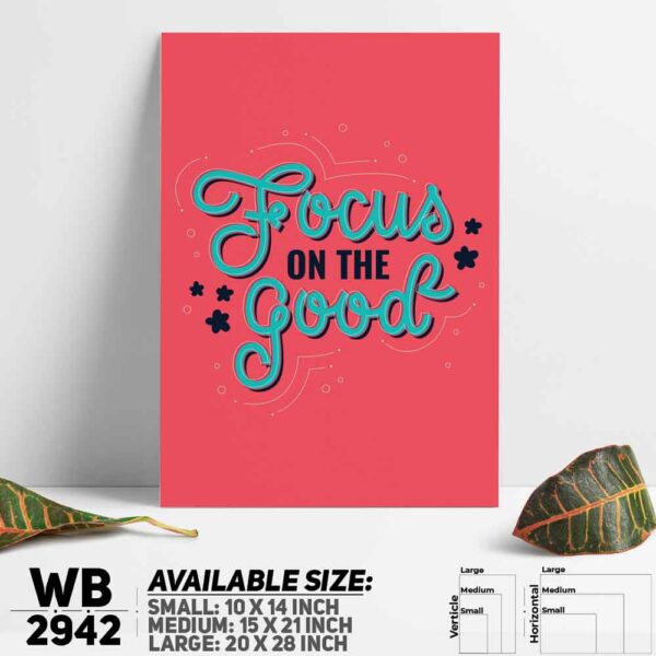 DDecorator Focus On The Good - Motivational Wall Decoration And Home Decoration PVC Wall Board And Wall Canvas - WB2942