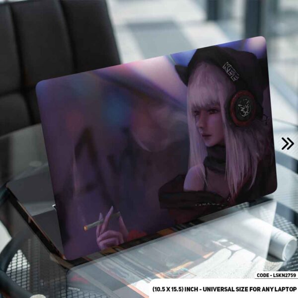 Digital Fantacy Anime Illustration Matte Finished Removable Waterproof Laptop Sticker & Laptop Skin (Including FREE Accessories) - LSKN2759 - DDecorator
