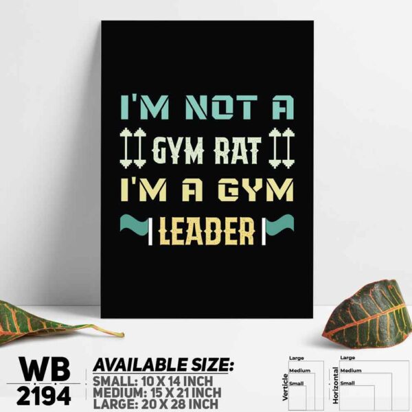 DDecorator Gym Leader - Motivational Wall Decoration And Home Decoration PVC Wall Board And Wall Canvas - WB2194